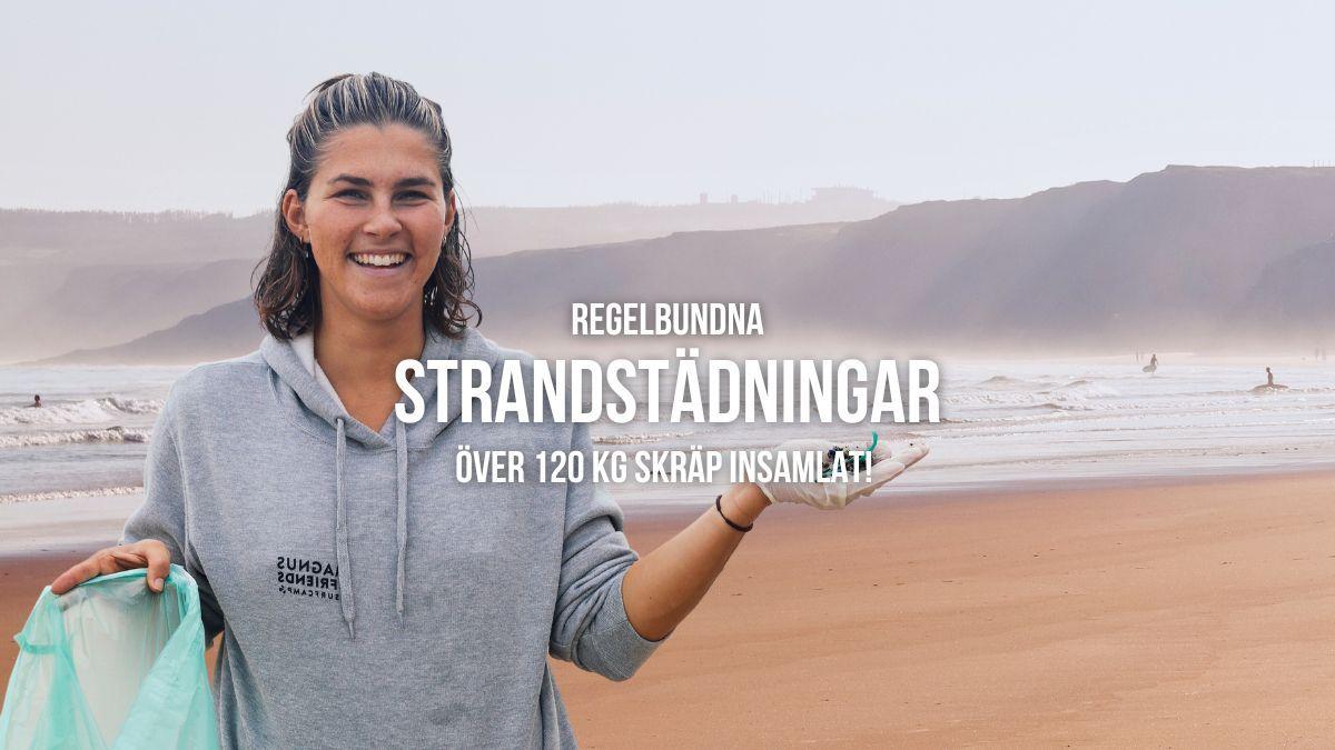 Strandstädningar på Magnus & Friends har lett till att över 120kg skräp har samlats in