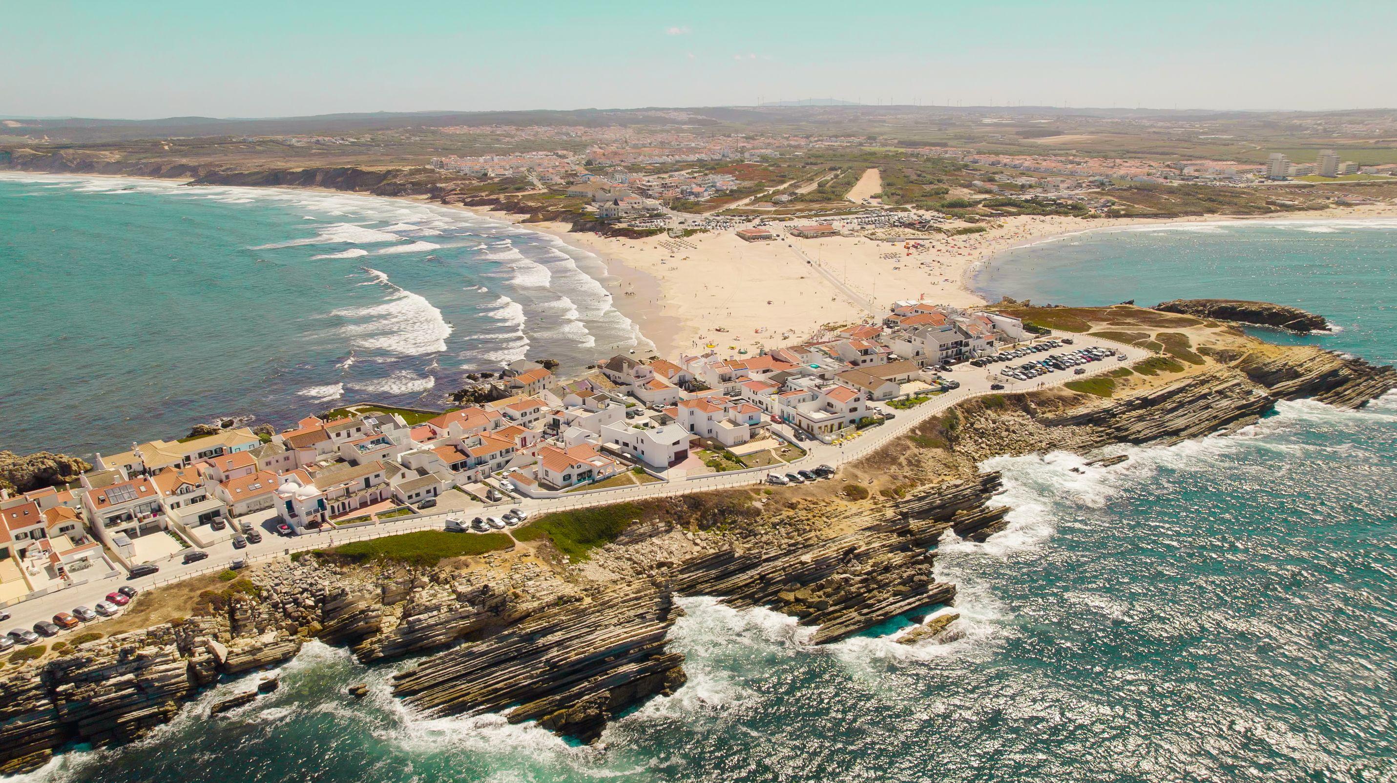 Drönarbild på Baleal halvön